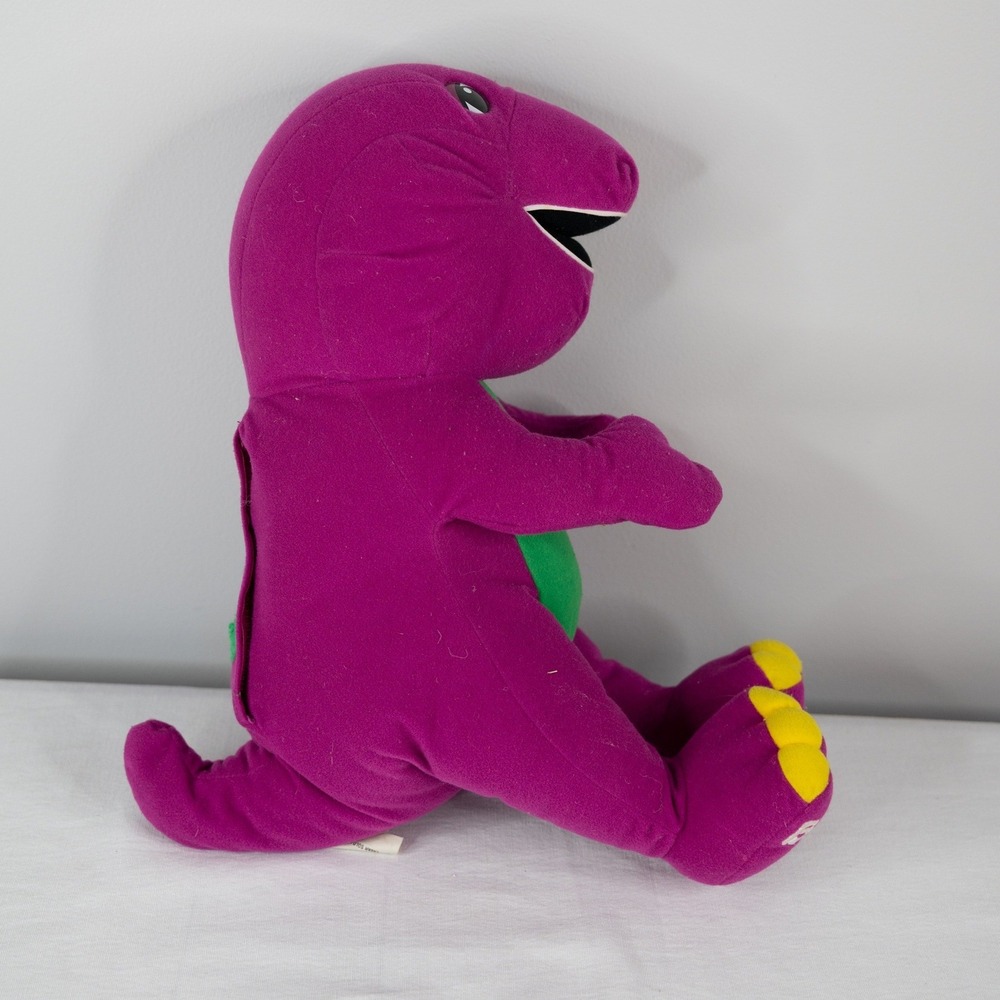 Vtg 1992 Talking Barney Plush Purple Dinosaur 71245 Playskool 18"  Stuffed toy - Picture 3 of 6